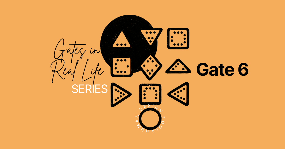 gate 6 in real life, abstract image showing the gates in the centers in the chart