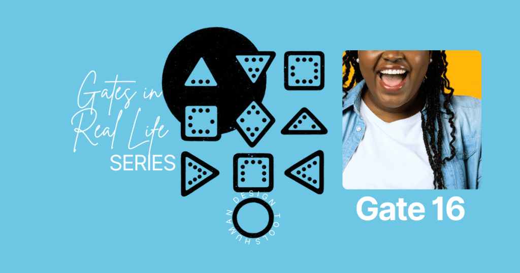 gate 16 in real life, abstract image showing the gates in the centers in the chart